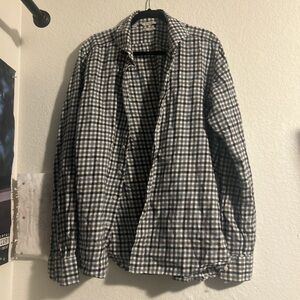 Suitsupply Black and White Gingham Shirt Jacket